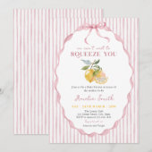 We can't wait to Squeeze You Lemon Baby Shower 招待状 (正面/裏面)