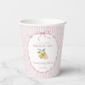 We can't wait to Squeeze You Lemon Baby Shower  紙コップ (裏面)