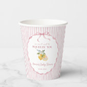 We can't wait to Squeeze You Lemon Baby Shower  紙コップ (正面)