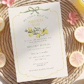 We can't wait to Squeeze You Neutral Baby Shower 招待状