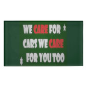 We Care For Cars     Badge 名札 (正面)