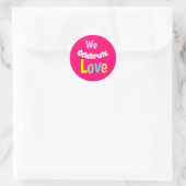 WE Celebrate Love  Hand Fan Table Tent Sign Round  ラウンドシール (バッグ)