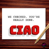 We Checked You're Really Done Retirement カード