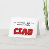 We Checked You're Really Done Retirement カード (正面)