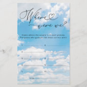 We Cloud 9のブライダルシャワーゲーム (正面)