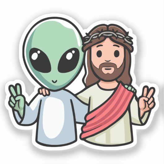 We come in peace シール (正面)