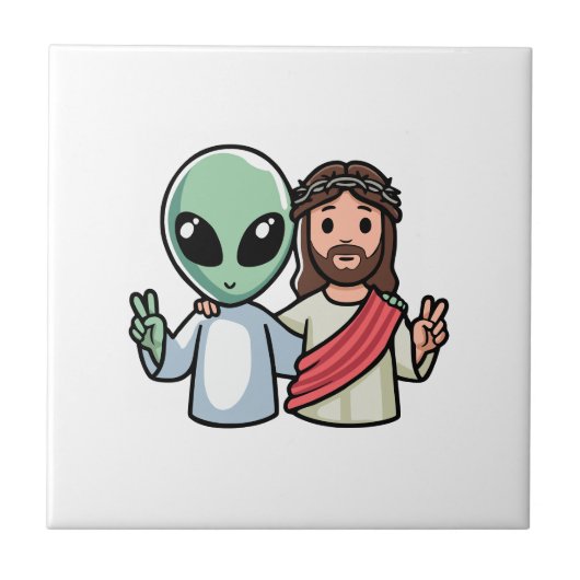 We come in peace タイル (正面)