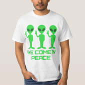 We Come in Peace - Alien Tシャツ (正面)