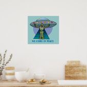 WE COME IN PEACE ROBOT POSTER ポスター (キッチン)