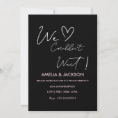 We Couldn’t Wait,Wedding  Reception Invitation  招待状 (正面)