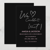 We Couldn’t Wait,Wedding  Reception Invitation  招待状 (正面/裏面)