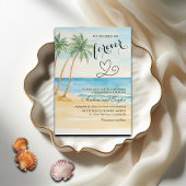 We decided on Forever Beach and Palm Trees 招待状