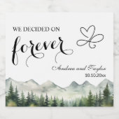 We decided on Forever Elegant Wedding スパークリングワインラベル (シングルラベル)