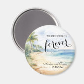 We decided on Forever Elegant Wedding favor マグネット (正面/裏面)