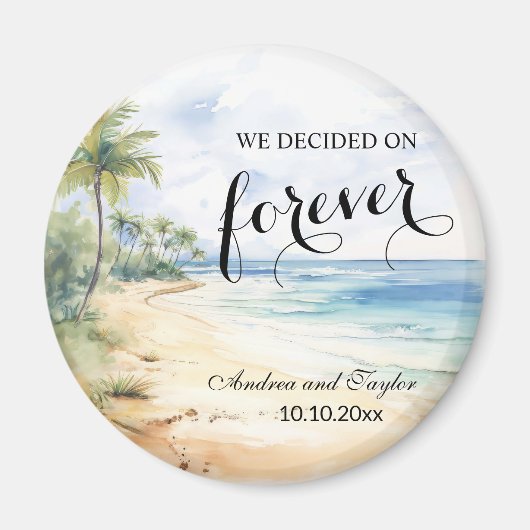 We decided on Forever Elegant Wedding favor マグネット (正面)