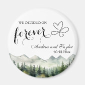 We decided on Forever Elegant Wedding favor マグネット (正面)