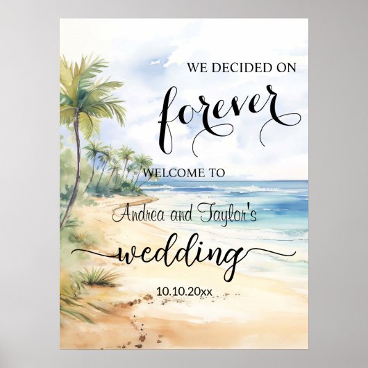 We decided on Forever Elegant Wedding Welcome ポスター (正面)