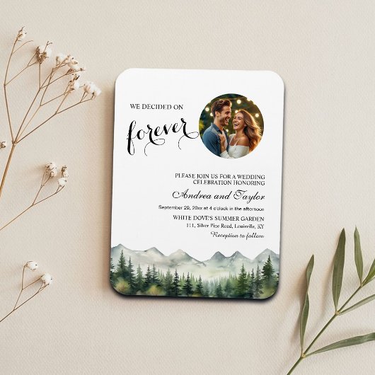 We decided on Forever Photo Wedding Invitation マグネット