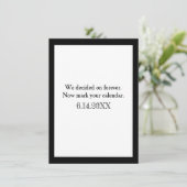 We Decided on Forever | Save the date 招待状 (スタンド正面)