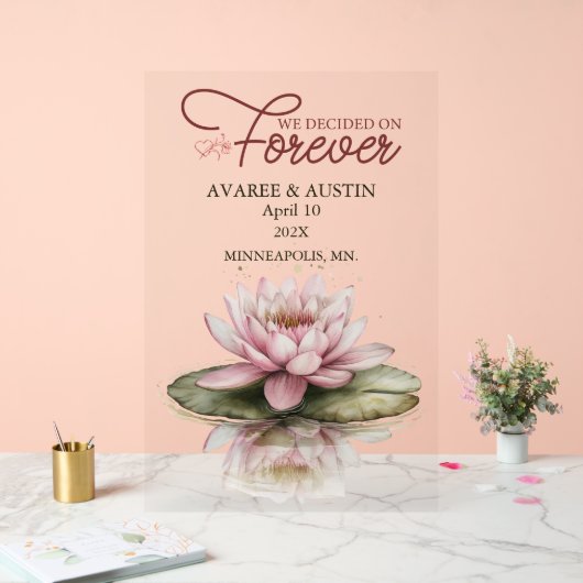 We Decided On Forever Wedding アクリルサイン (ウェディング)