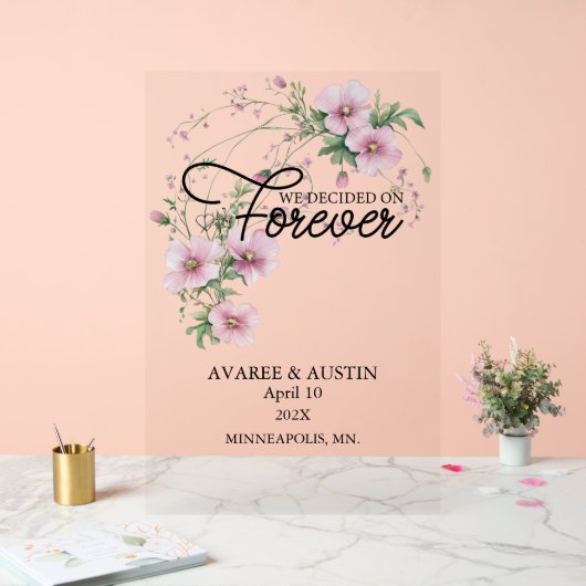 We Decided On Forever Wedding アクリルサイン (ウェディング)