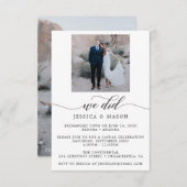 We Did -お祝い招待状の駆け落ち発表 招待状 (正面/裏面)