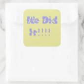 We Did It Purple and Yellow スクエアシール (バッグ)