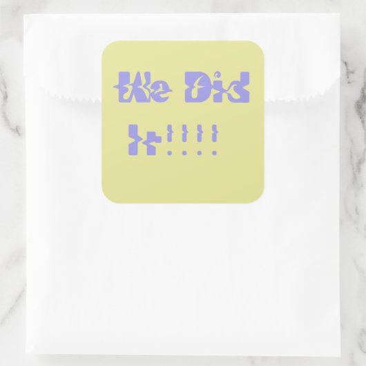 We Did It Purple and Yellow スクエアシール (バッグ)