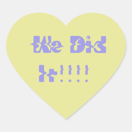 We Did It Purple and Yellow ハートシール (正面)