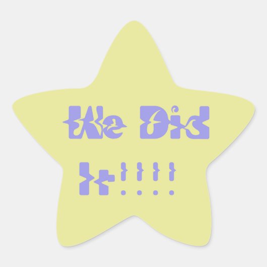 We Did It Purple and Yellow 星シール (正面)