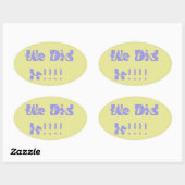 We Did It Purple and Yellow 楕円形シール (シート)