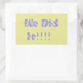 We Did It Purple and Yellow 長方形シール (バッグ)