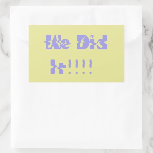 We Did It Purple and Yellow 長方形シール (バッグ)