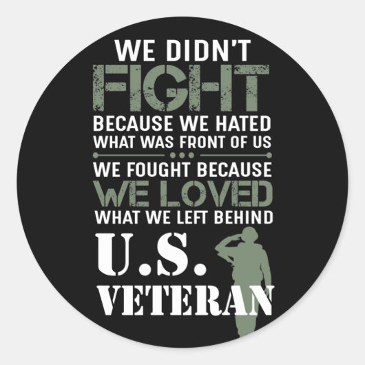We Didnt Fight Because We Hate ラウンドシール (正面)