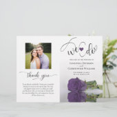 We Doアメジストパープルバラ&フォト結婚式 プログラム (スタンド正面)