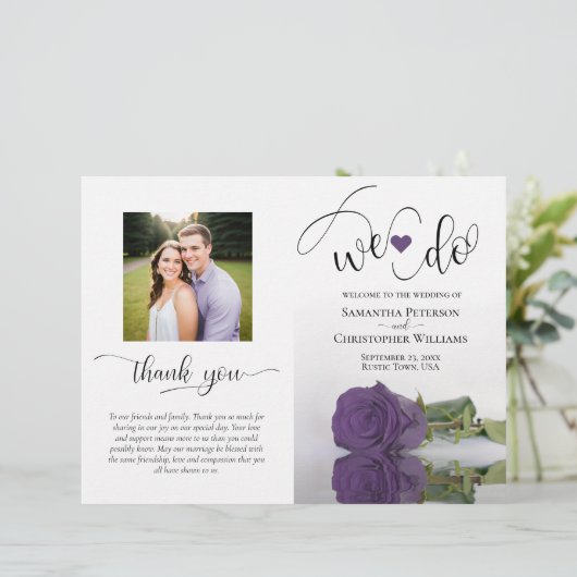 We Doアメジストパープルバラ&フォト結婚式 プログラム (スタンド正面)