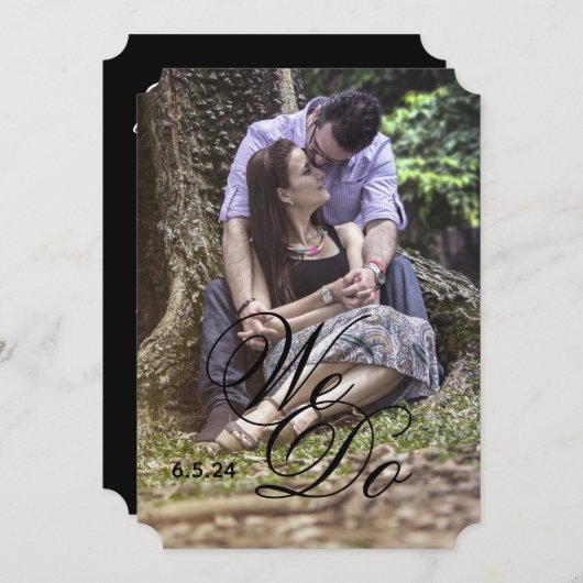 We Doエレガントフォト結婚式招待状 招待状 (正面/裏面)