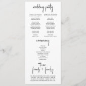 We Doビーチ結婚式日タイムラインフラットプログラム プログラム (裏面)