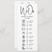 We Doビーチ結婚式日タイムラインフラットプログラム プログラム (正面/裏面)