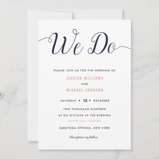 We Doフローラ結婚式招待状 招待状 (正面)