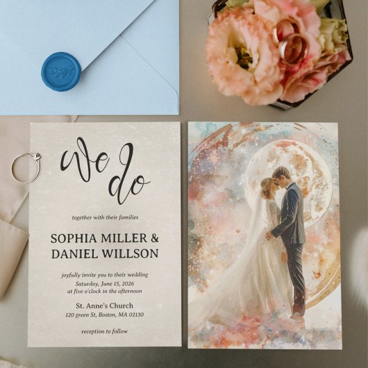 We Do水彩結婚式招待状 招待状
