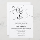 We Do結婚式招待状カード-書道 招待状 (正面/裏面)