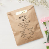 We Do結婚式 プログラムバッグユニークプログラムアイディア フェイバーバッグ (封をした状態)