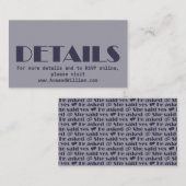 We Do – のモダン結婚詳細 エンクロージャーカード (正面/裏面)