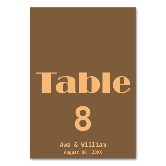 We Do – タイモダンポグラフィの表結婚番号 テーブルナンバー (正面)