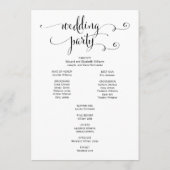 We Do モダンスクリプト結婚式 プログラム (裏面)