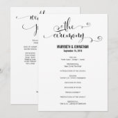 We Do モダンスクリプト結婚式 プログラム (正面/裏面)