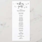 We Do モダンスクリプト結婚式 プログラム (裏面)