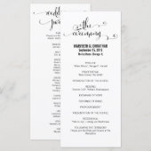 We Do モダンスクリプト結婚式 プログラム (正面/裏面)