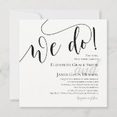 We Do モダン Photo結婚式招待状 招待状 (正面)